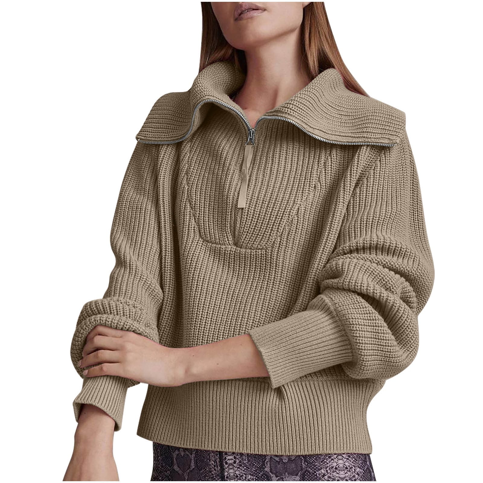 Cyber and Monday Deals Dihao Sweaters for Women Plus Size Ladies' Solid