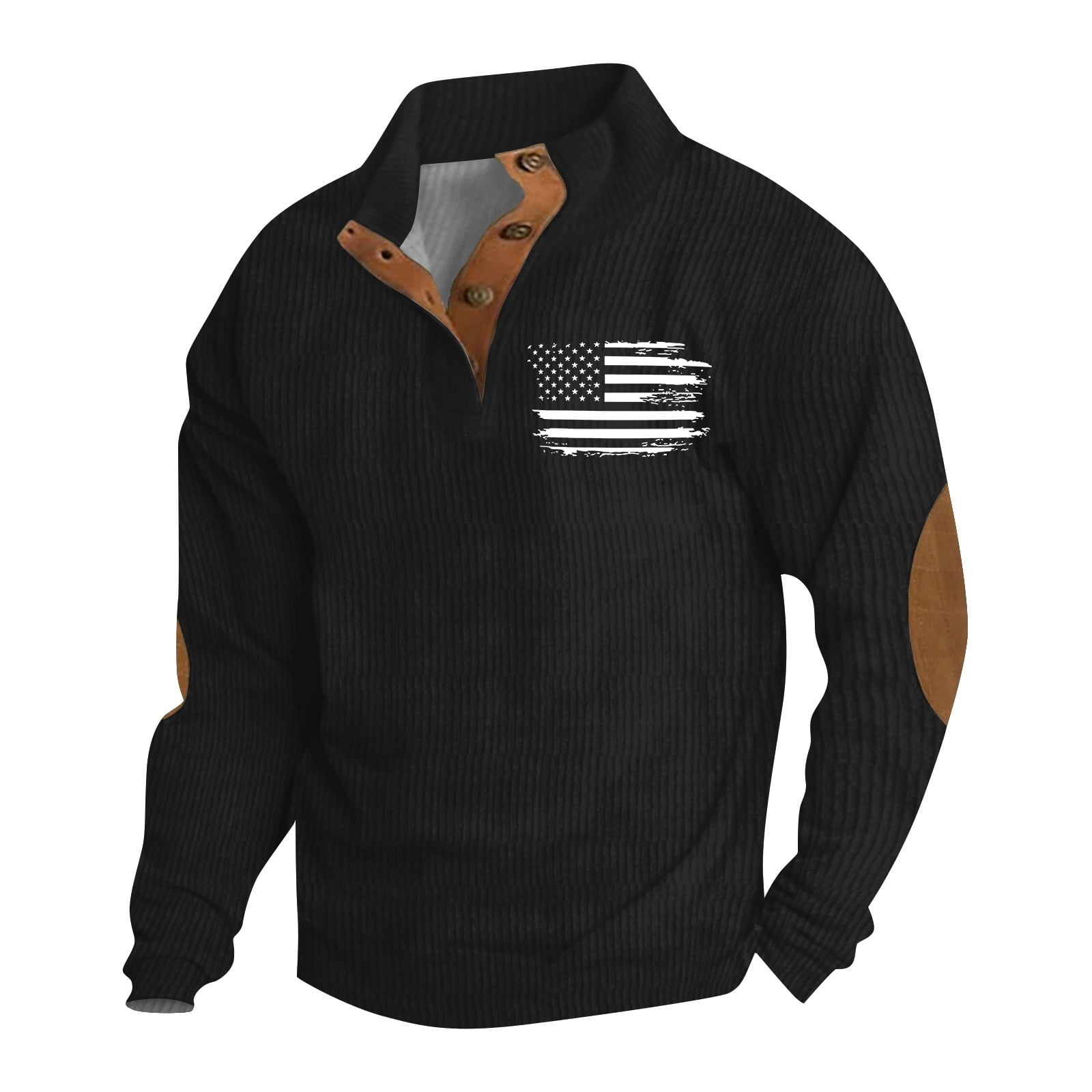 Cyber and Monday Deals! NAMTYQX Mens Corduroy Shirts Patterned Stand