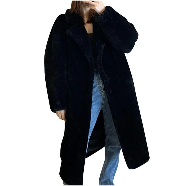 Cyber and Monday Deals! Suokom Women Winter Warm Coats Faux Coat Warm
