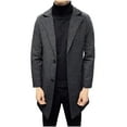 Cyber and Monday Deals Dihao Cardigan Suit for Men Men's Wool Blend Pea