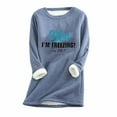 thumbnail image 1 of LYXSSBYX Long Sleeve Shirts for Women Plus Size Women's Large Loose Raglan Top Thickened and Velvet Lamb Wool Warm Underlay, 1 of 2