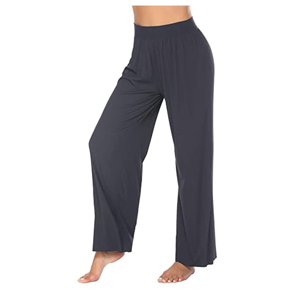 Cyber of Monday under 10.00 LYXSSBYX Womens Pajama Pants Clearance Womens Casual Solid Color Comfortable Pajamas Wide Leg Pants Long Yoga Pants