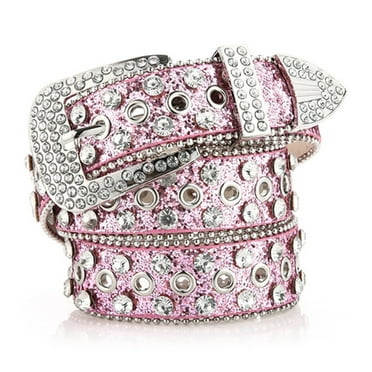 Cyber-punk Women Belts with Rhinestones Light Luxury Ladies All-match Waistband