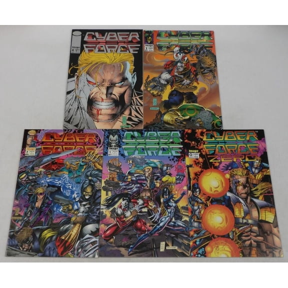 CyberForce #0 & 1-4 VF/NM complete series Marc Silvestri ; Image