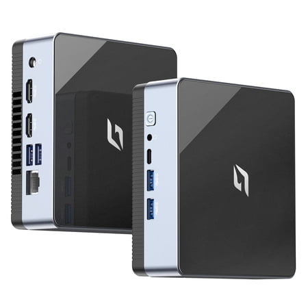 CyberGeek Nano J1 Mini PC Win 11 Pro, Intel N5095A Quad-Core(Beat N5105) Up to 2.9Ghz, 4GB RAM 3200MHz, 512GB PCIe SSD Mini Computer, Micro PC with 4K Dual Display, WiFi, BT, RJ45, VESA, Office/Home