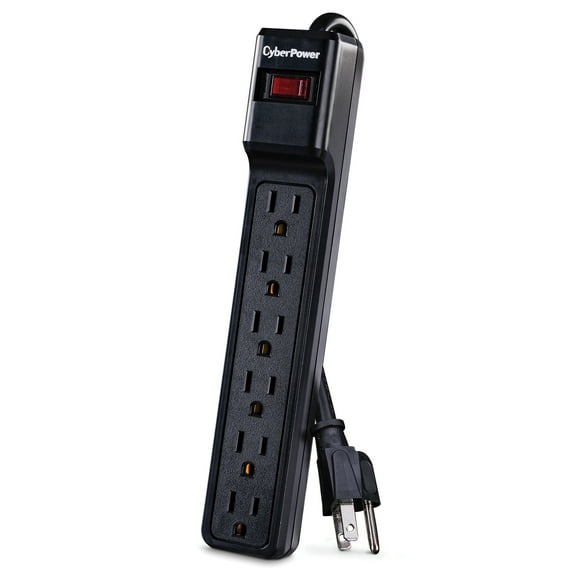 CyberPower 6-Outlet Essential Surge Protector (4ft), CSB604PT