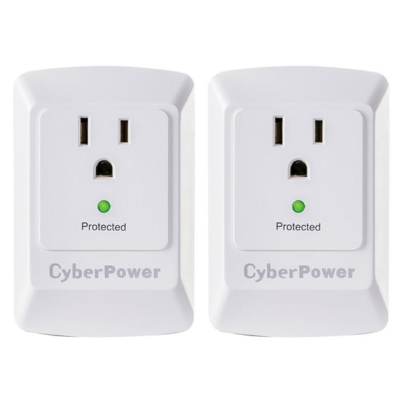 CyberPower B100WRC1 Essential Surge-Protector Wall Tap, 2 Pack