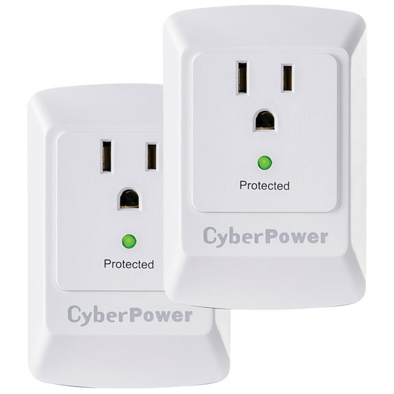CyberPower B100WRC1 Essential Surge-Protector Wall Tap, 2 Pack