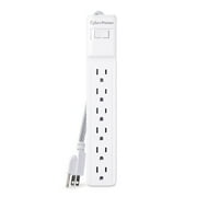 CyberPower B602BRD - 500 Joule White Surge Protector with 6 Outlets and 2 ft Cord