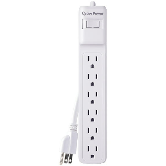 CyberPower B602RC1 Essential Surge-Protector 6-Outlet Power Strip, 2-Foot Cord