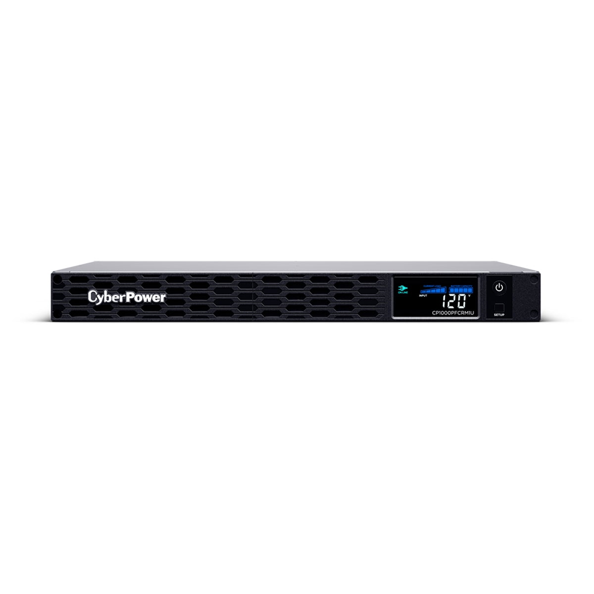 CyberPower CP1000PFCRM1U PFC Sinewave UPS Systems - 1000VA/600W, 120 VAC, NEMA 5-15P, 1U, Rackmount, Sine Wave, 6 Outlets, LCD, PowerPanel®