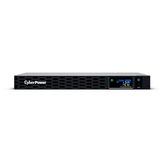 CyberPower CP1000PFCRM1U PFC Sinewave UPS Systems - 1000VA/600W, 120 VAC, NEMA 5-15P, 1U, Rackmount, Sine Wave, 6 Outlets, LCD, PowerPanel