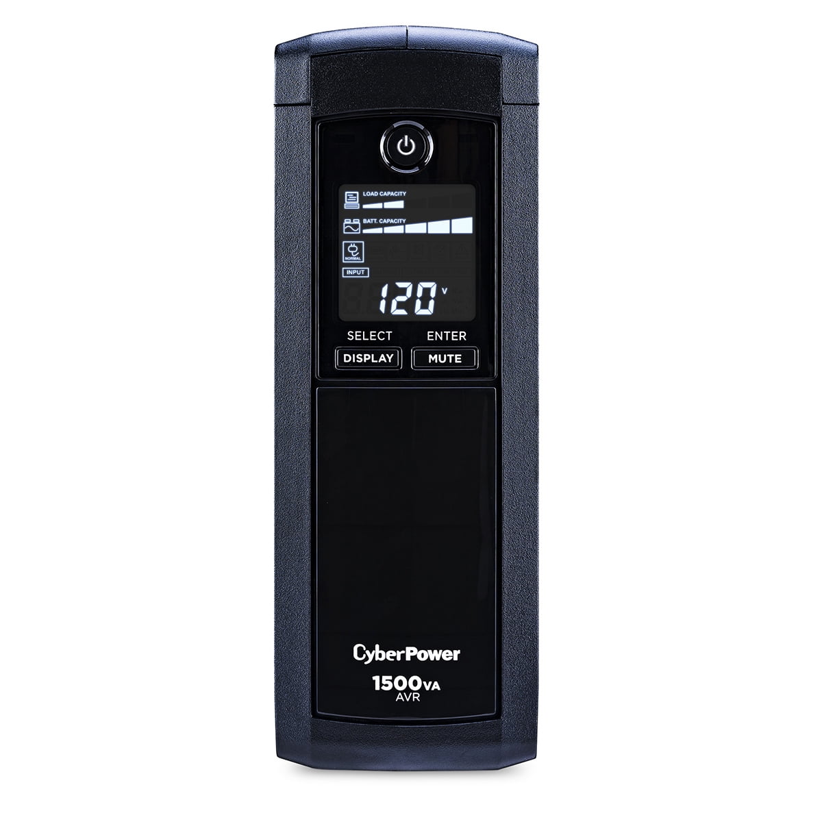 CyberPower CP1500AVRLCDTAA UPS - 1500VA/900W, NEMA 5-15P, Mini-Tower, 12 Outlets, LCD, PowerPanel Personal