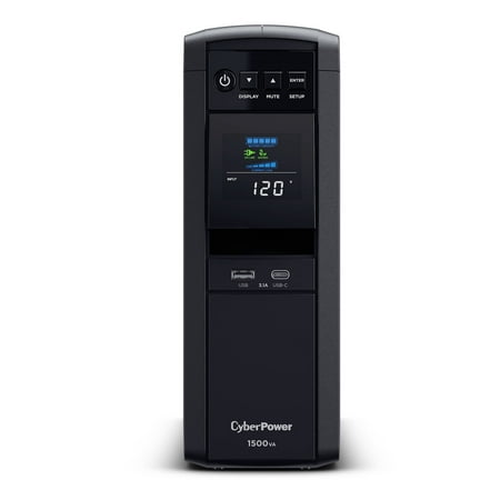 CyberPower - PFC Sinewave Series 1500VA Battery Back-Up System - Black