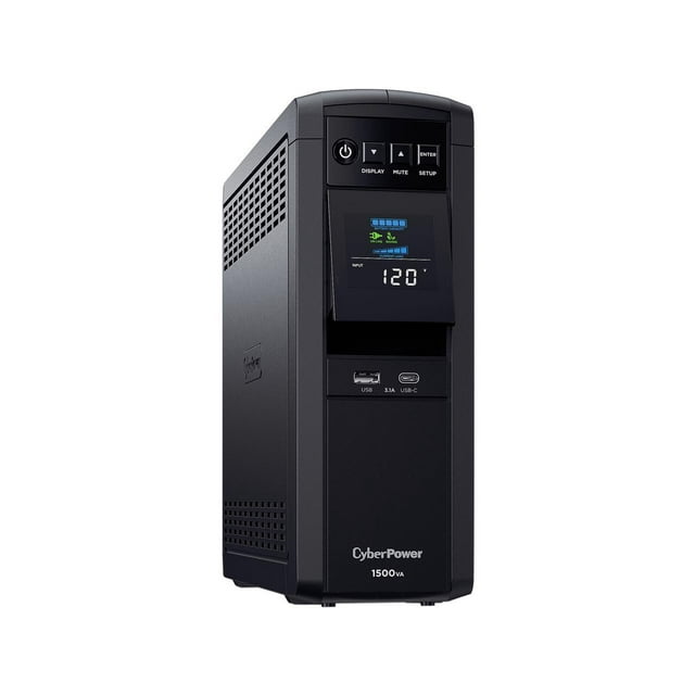 CyberPower CP1500PFCLCD PFC Sinewave UPS System, 1500VA/1000W, 12