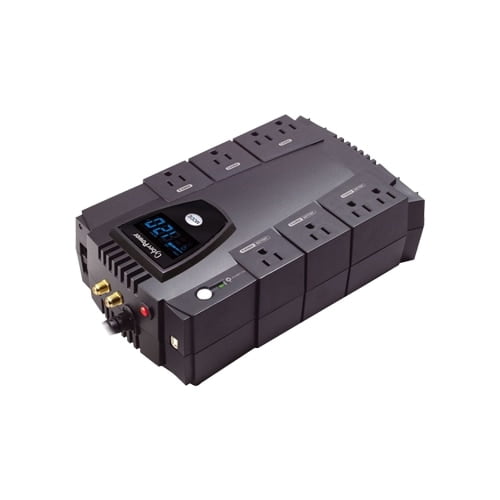 CyberPower CP825AVRLCD Intelligent LCD UPS Systems - 825VA/450W, 120 VAC, NEMA 5-15P, Compact, 8 Outlets, LCD, PowerPanel