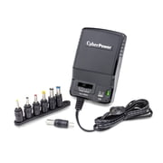 CyberPower CPUAC1U1300 - Universal Power Adapter, 1300mA, USB & Round-Pin Connectors, 7 Tips, Folding Plug
