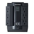 thumbnail image 1 of CyberPower CSP600WSU Wall Tap 6 Outlets 1200 joules Surge Suppressor, 1 of 5