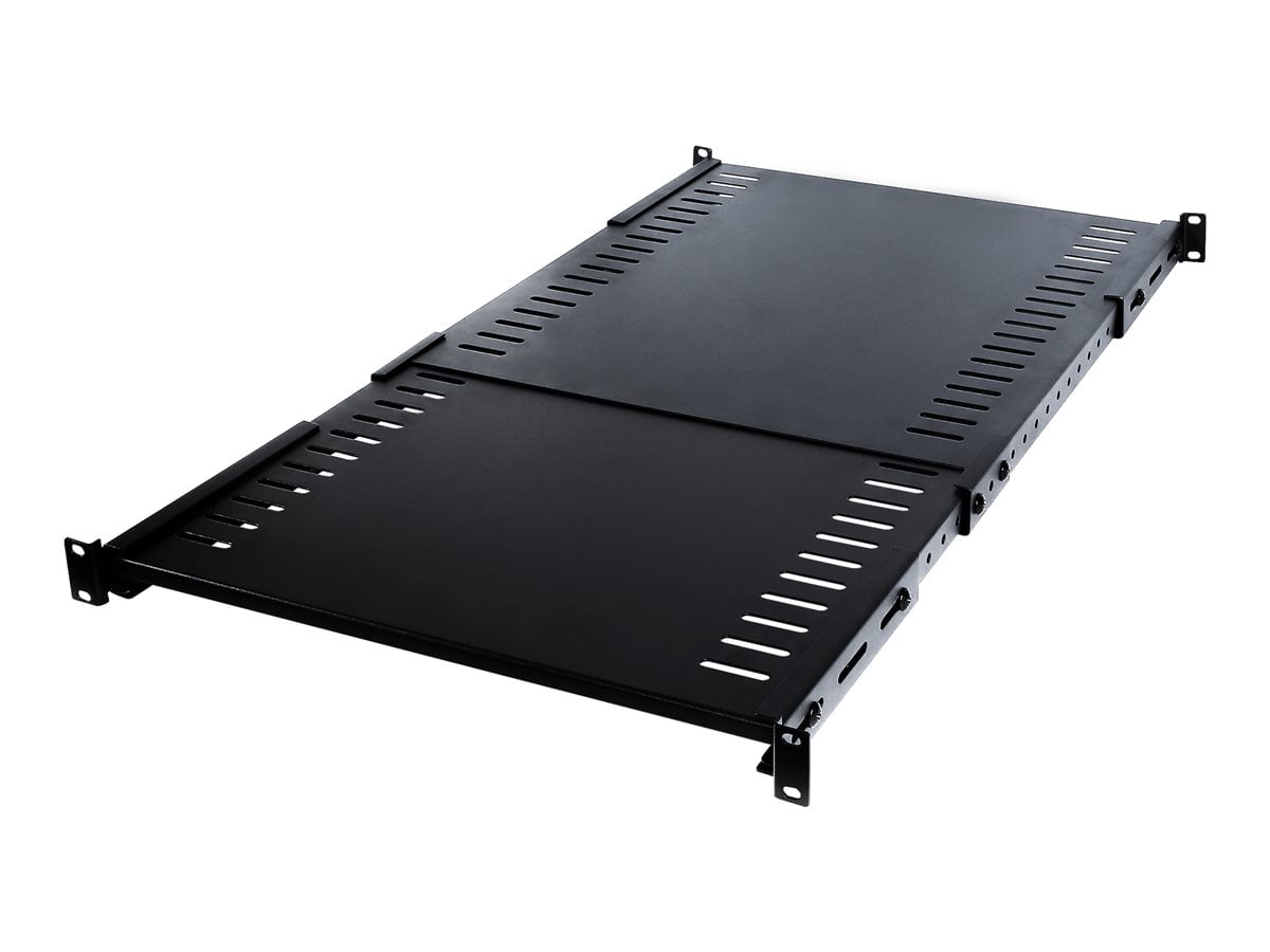 CyberPower CRA50006 Rack Accessories Shelf - 19" 1U heavy duty 22"-40" depth adjustable shelf for 4-post open-frame rack, 135lbs (60kg) capacity, 5 year warranty