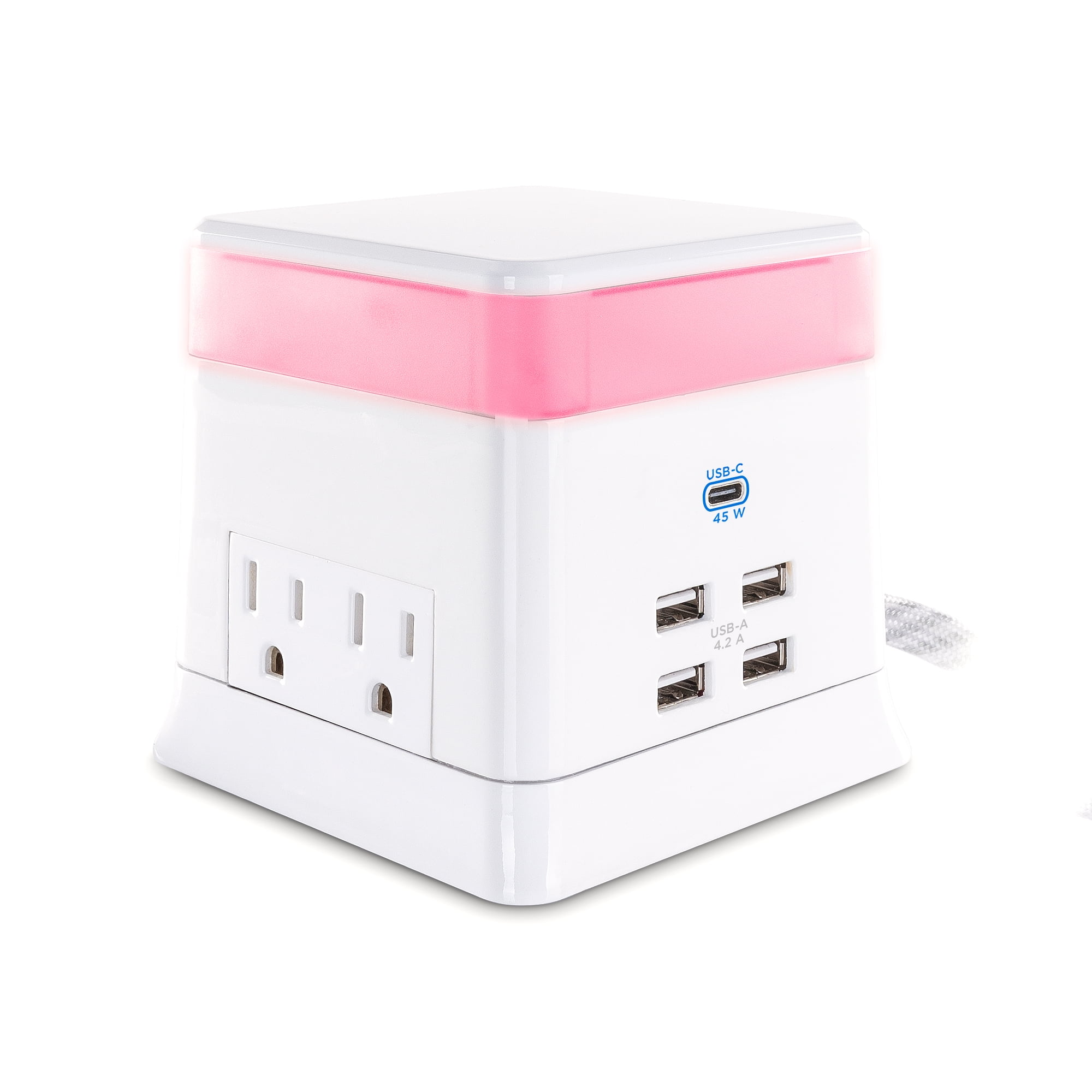 CyberPower Charge & Glow USB & AC Power Station 4 Outlet, 4 USB, 1 USB-C