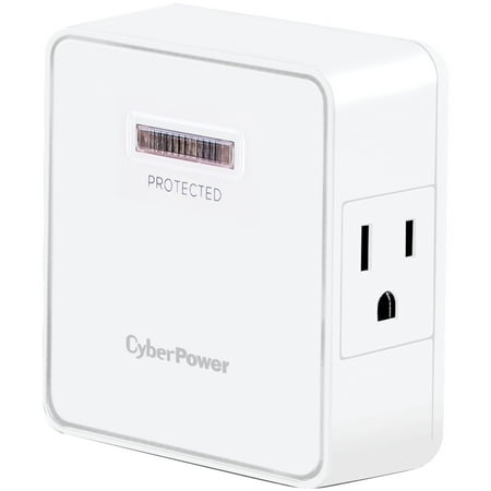 CyberPower HT200W Home and Office 2 - Outlet Surge Protector with 1500 J Surge Suppression