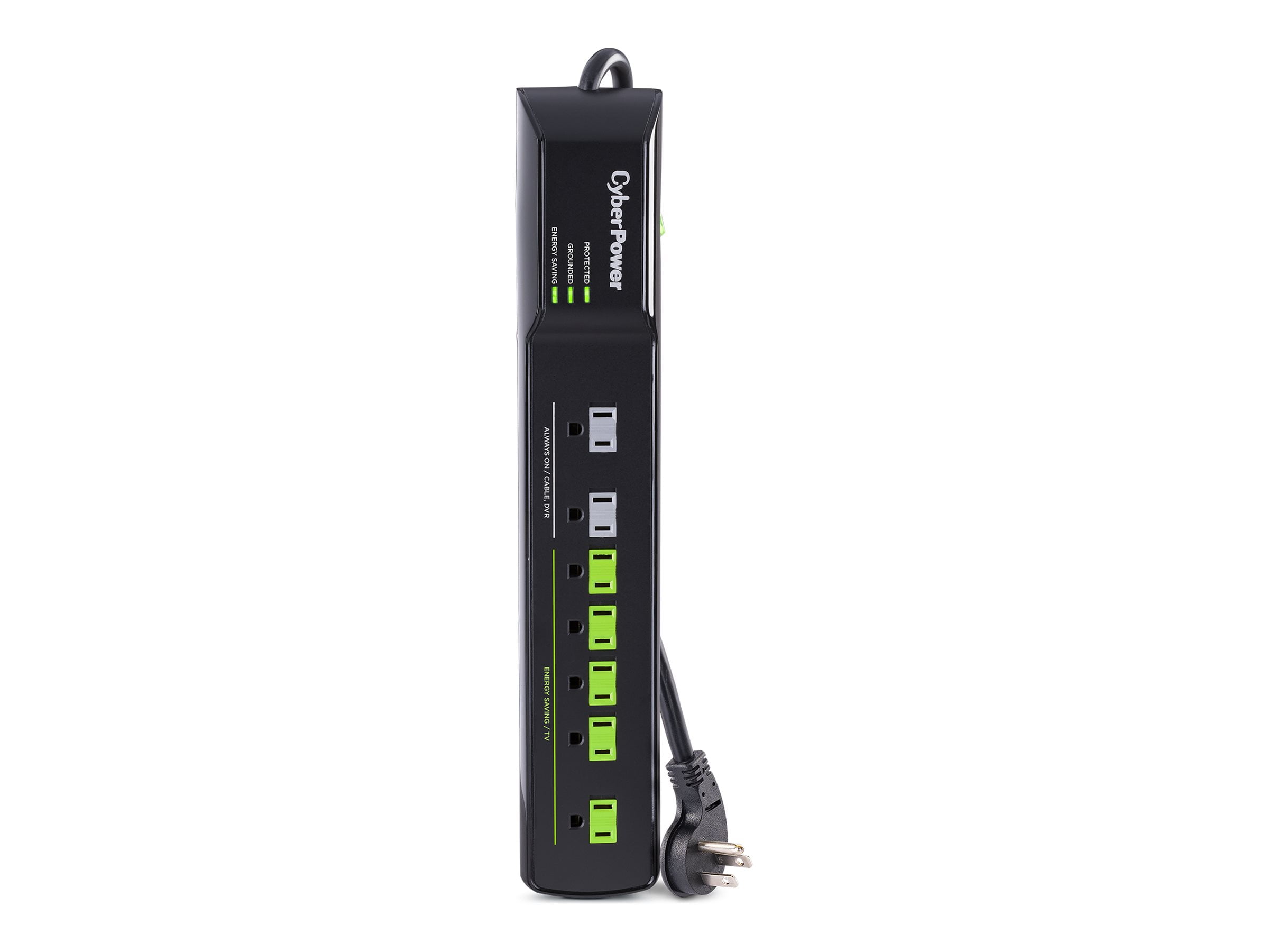 CyberPower HT705GR Tier 2 Advanced Power Strip - Surge protector - AC 125 V - output connectors: 7 - 5 ft cord - black