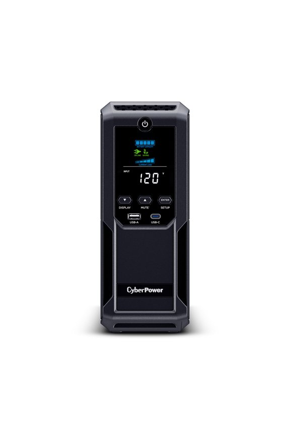 BRG1500AVRLCD2 Intelligent LCD UPS Systems - 1500VA/900W, 57 - 120 VAC, NEMA 5-15P, Mini-Tower, 12 Outlets