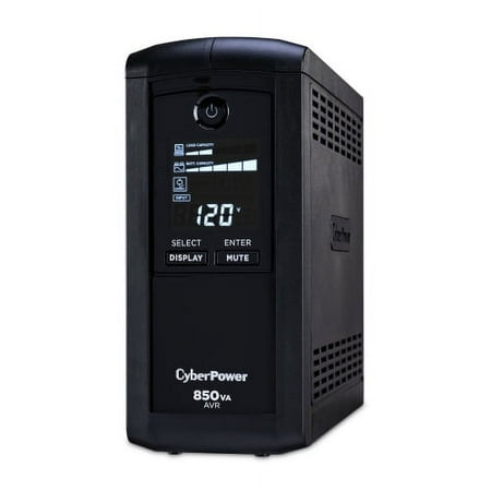 CyberPower - Intelligent LCD Series 850VA Battery Back-Up System - Black