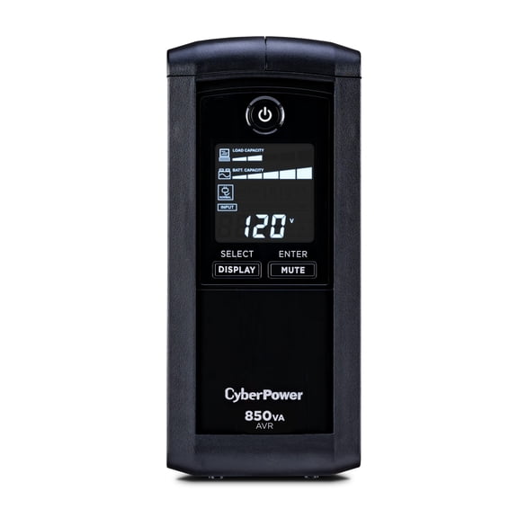 CyberPower CP850AVRLCD UPS Battery Backup with AVR and LCD Display, 850VA/510W, Mini Tower