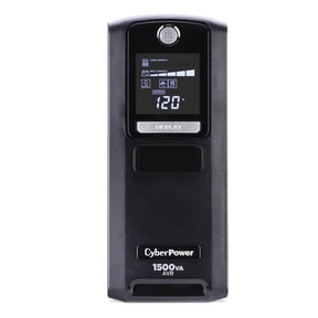 CyberPower LX1500GAVR Battery Backup UPS, 1500VA/900W, 120V, 10 Outlets, LCD, AVR, 6 ft Cord, Black