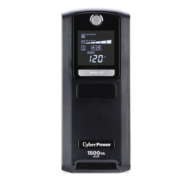 CyberPower LX1500GAVR UPS 1500VA/900W, 10 Outlets, 120V Input, LCD, AVR, 6ft Cord, Black