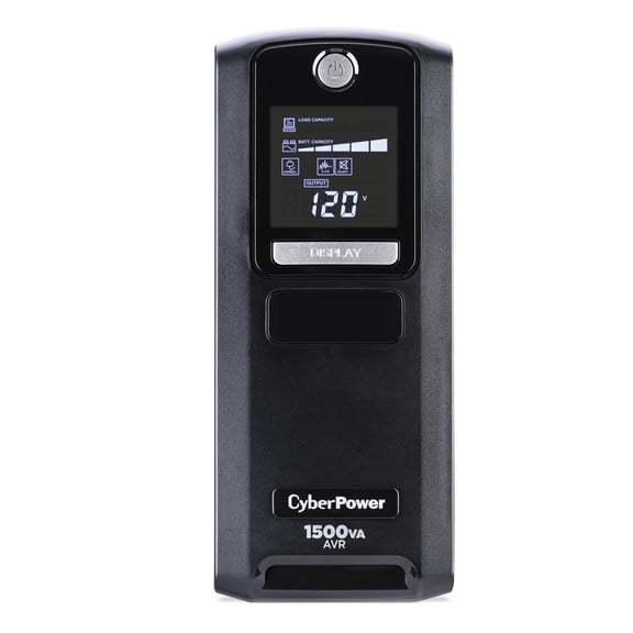 CyberPower LX1500GAVR Battery Backup UPS, 1500VA/900W, 120V, 10 Outlets, LCD, AVR, 6 ft Cord, Black