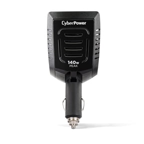 CyberPower M140BUC 140W Power Inverter - 1 AC Outlet, USB-C & USB-A Ports, Black
