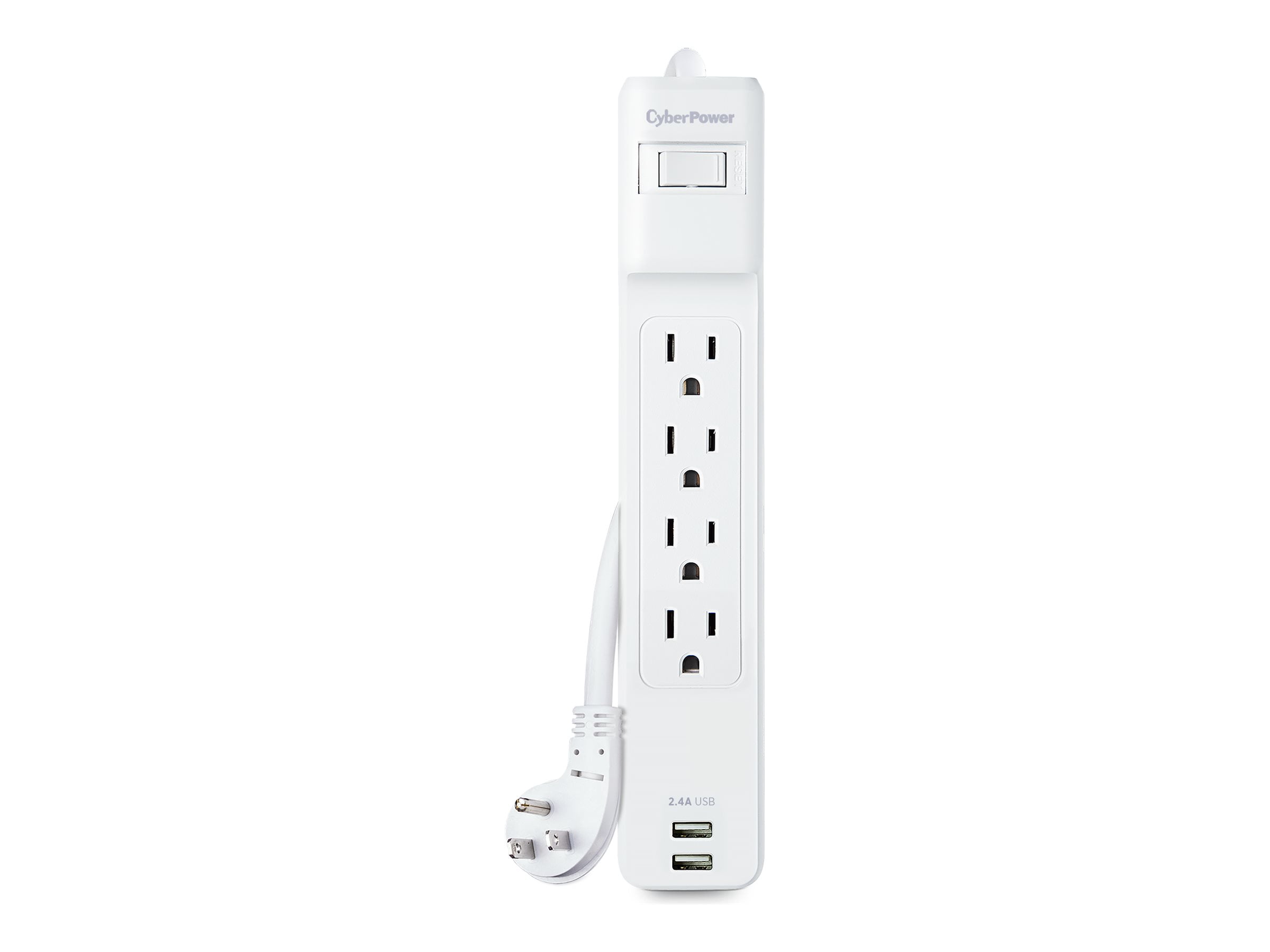 CyberPower P403URC1 Home Office Surge-Protector 4-Outlet Power Strip with 2 USB Ports, 3-Foot Cord
