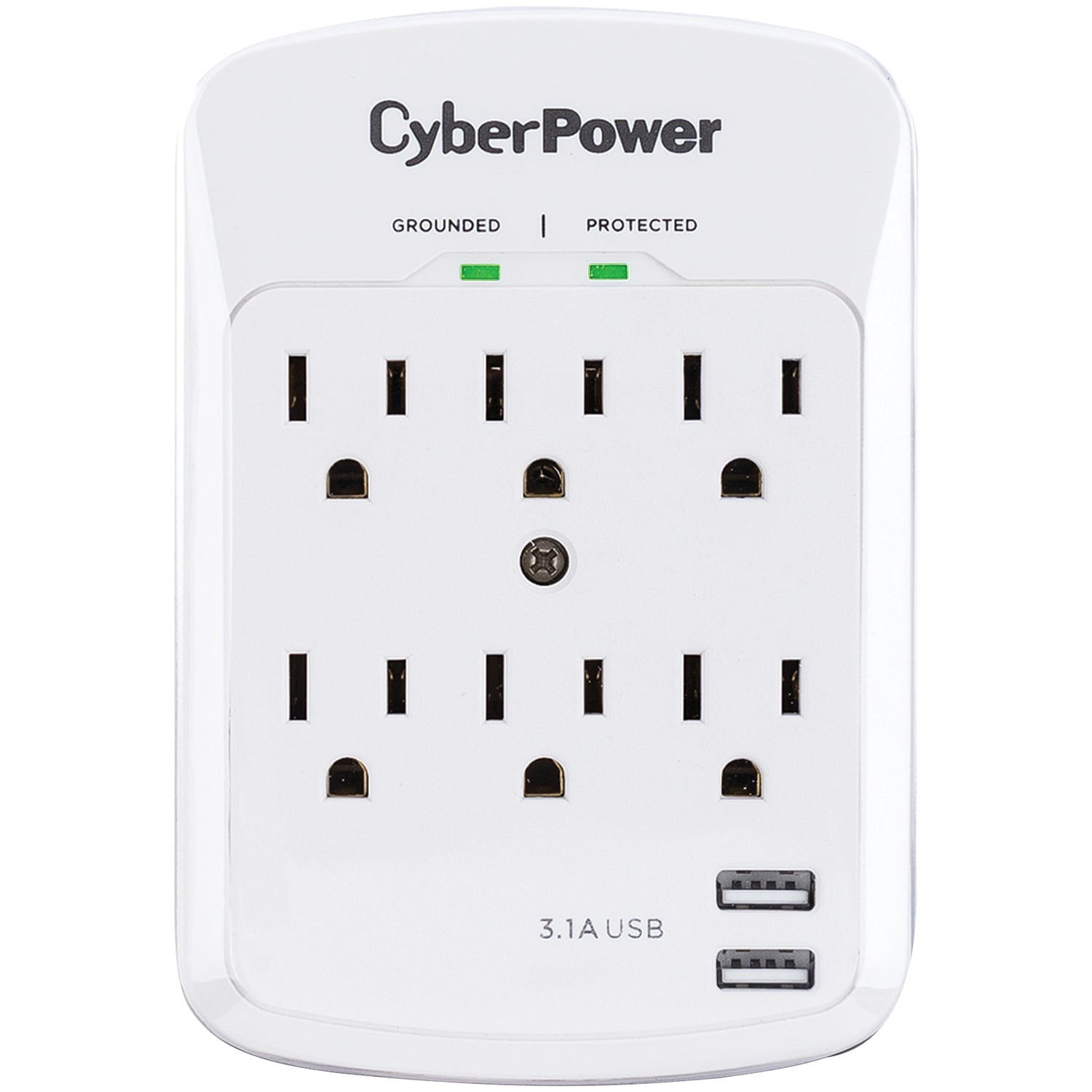 CyberPower P600WU Professional Surge-Protector Wall Tap with 2 USB Ports