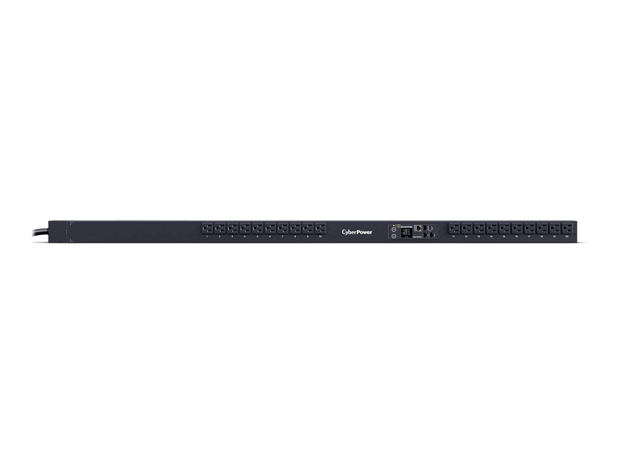 CyberPower PDU31116 Single Phase 100 - 120 VAC 15A Monitored PDU PDU31116