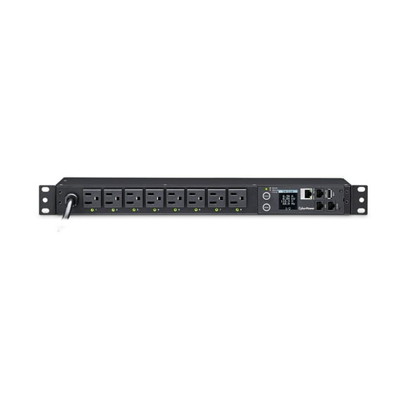 CyberPower PDU41001 Switched PDU, 100-120V/15A (Derated to 12A), 8 Outlets, 1U Rackmount