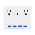 thumbnail image 1 of CyberPower Professional P3WU 3-Outlet Surge Suppressor/Protector - 3 x NEMA 5-15R, 4 x USB - 120 V Input, 1 of 9