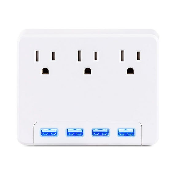 CyberPower Professional P3WU 3-Outlet Surge Suppressor/Protector - 3 x NEMA 5-15R, 4 x USB - 120 V Input