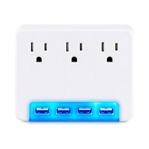 CyberPower Professional P3WUH 3-Outlet Surge Suppressor/Protector - 3 x NEMA 5-15R, 4 x USB - 120 V Input