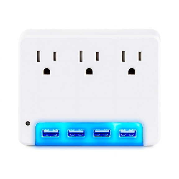 CyberPower Professional P3WUN 3-Outlet Surge Suppressor/Protector - 3 x NEMA 5-15R, 4 x USB - 120 V Input