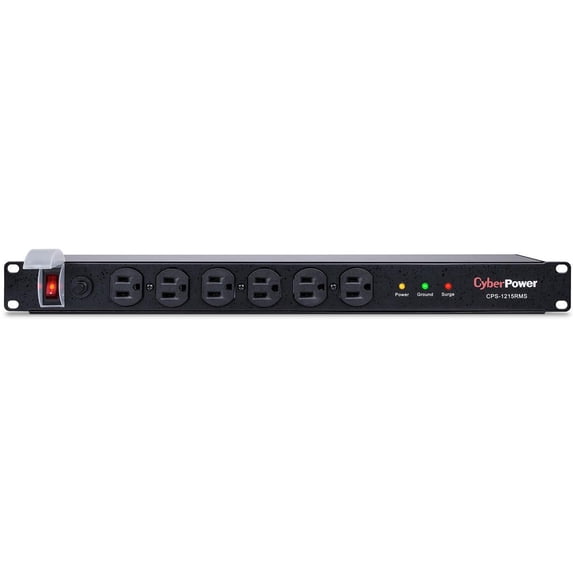 CyberPower CPS1215RMS 15' 12 Outlets 1800 Joules Rackbar Surge Strip