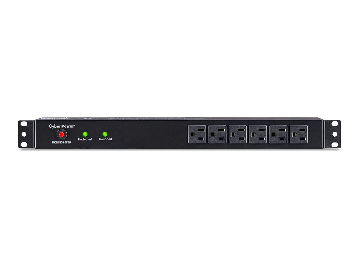 CyberPower Rackbar Surge Protection RKBS15S6F8R Zero-U/1U - surge protector