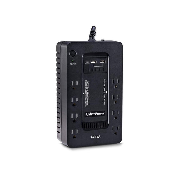 CyberPower ST625U Standby UPS Systems - 625VA/360W, 120 VAC, NEMA 5-15P, Compact, 8 Outlets, PowerPanel