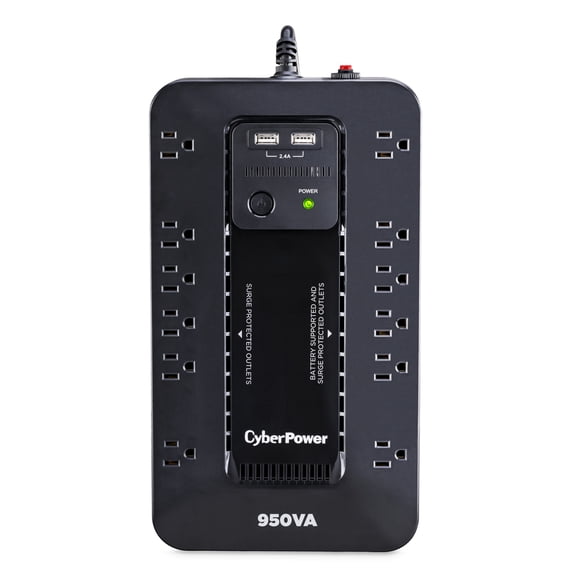 CyberPower SX950U Battery Backup UPS, 950VA/510W, 120V, 12 Outlets, USB, Surge, Cable & Manual Included