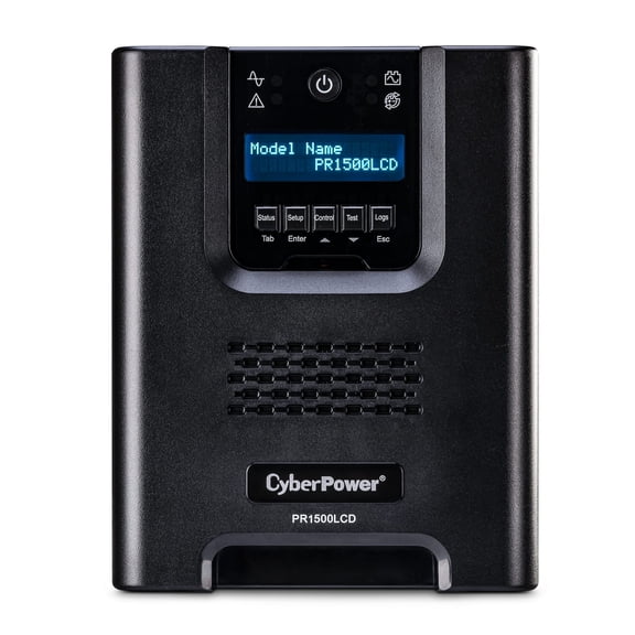 CyberPower PR1500LCD Smart App Sinewave UPS Battery Backup, 1500VA/1500W, LCD Display, Mini Tower