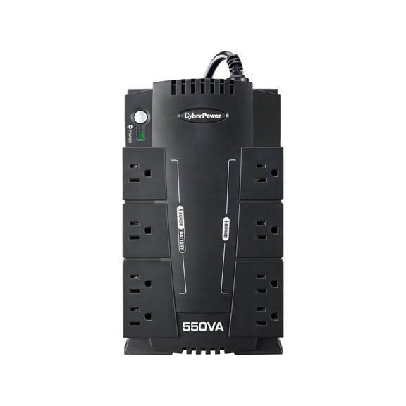 CyberPower CP550SLG Standby UPS Systems - 550VA/330W, 120 VAC, NEMA 5-15P, Compact, 8 Outlets,  890 Joules Surge Energy Rating PowerPanel