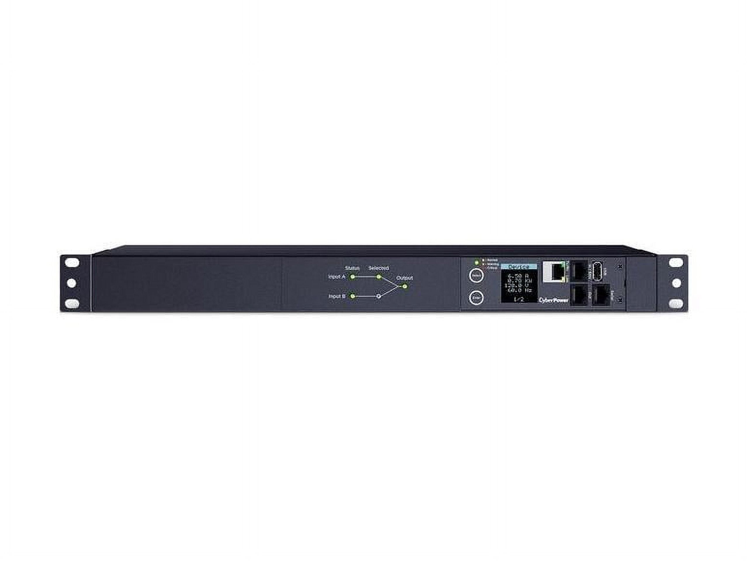 CyberPower PDU44001 10-Outlet 1U Rackmount Switched ATS Power Distribution Unit