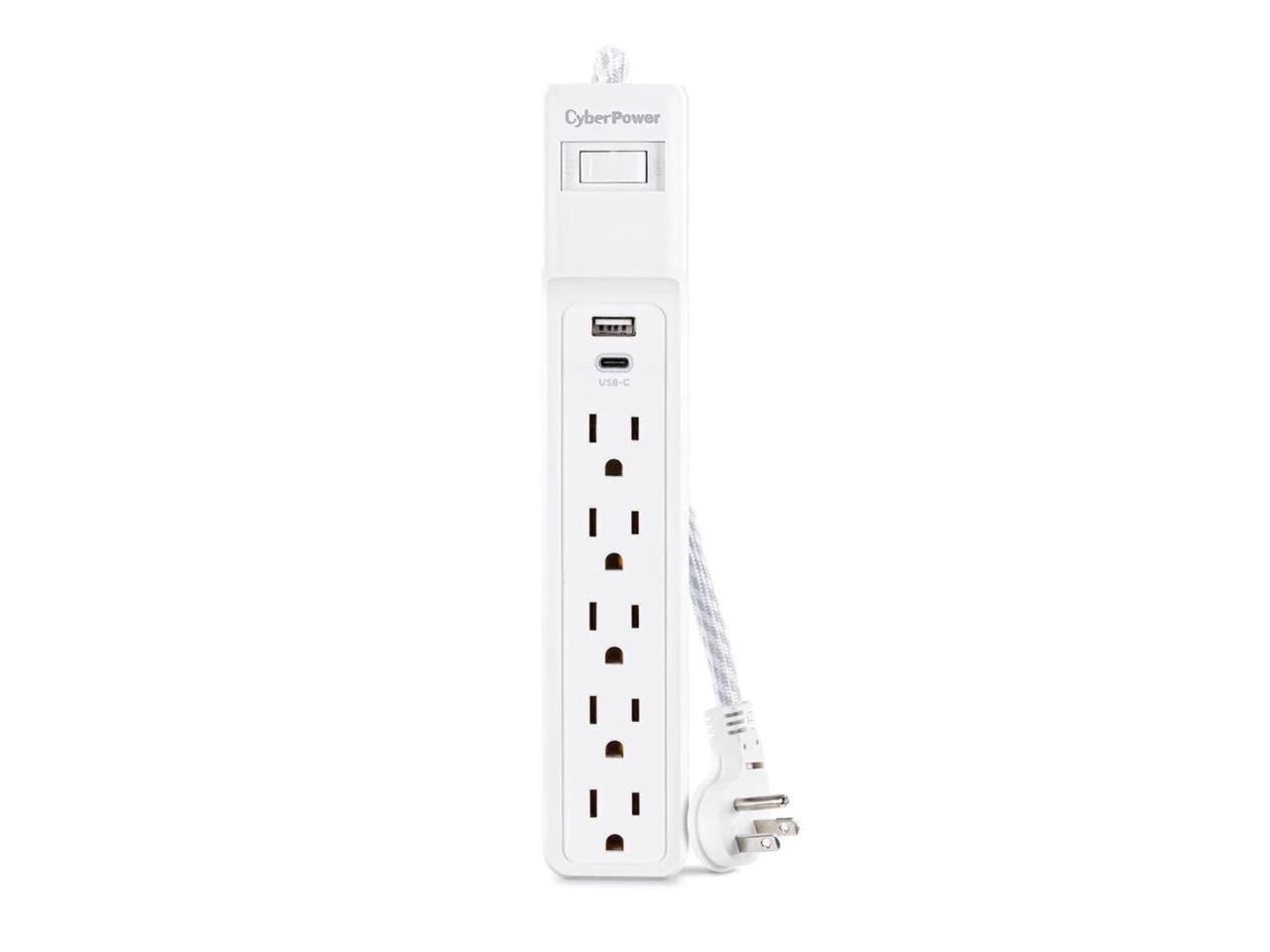 CyberPower P504UC 5-Outlet Surge Protector with USB-A and USB-C Port