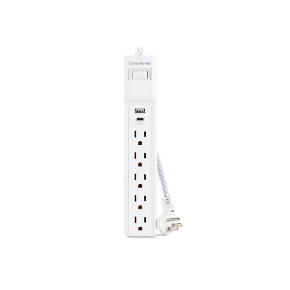 CyberPower P504UC 5-Outlet Surge Protector with USB-A and USB-C Port